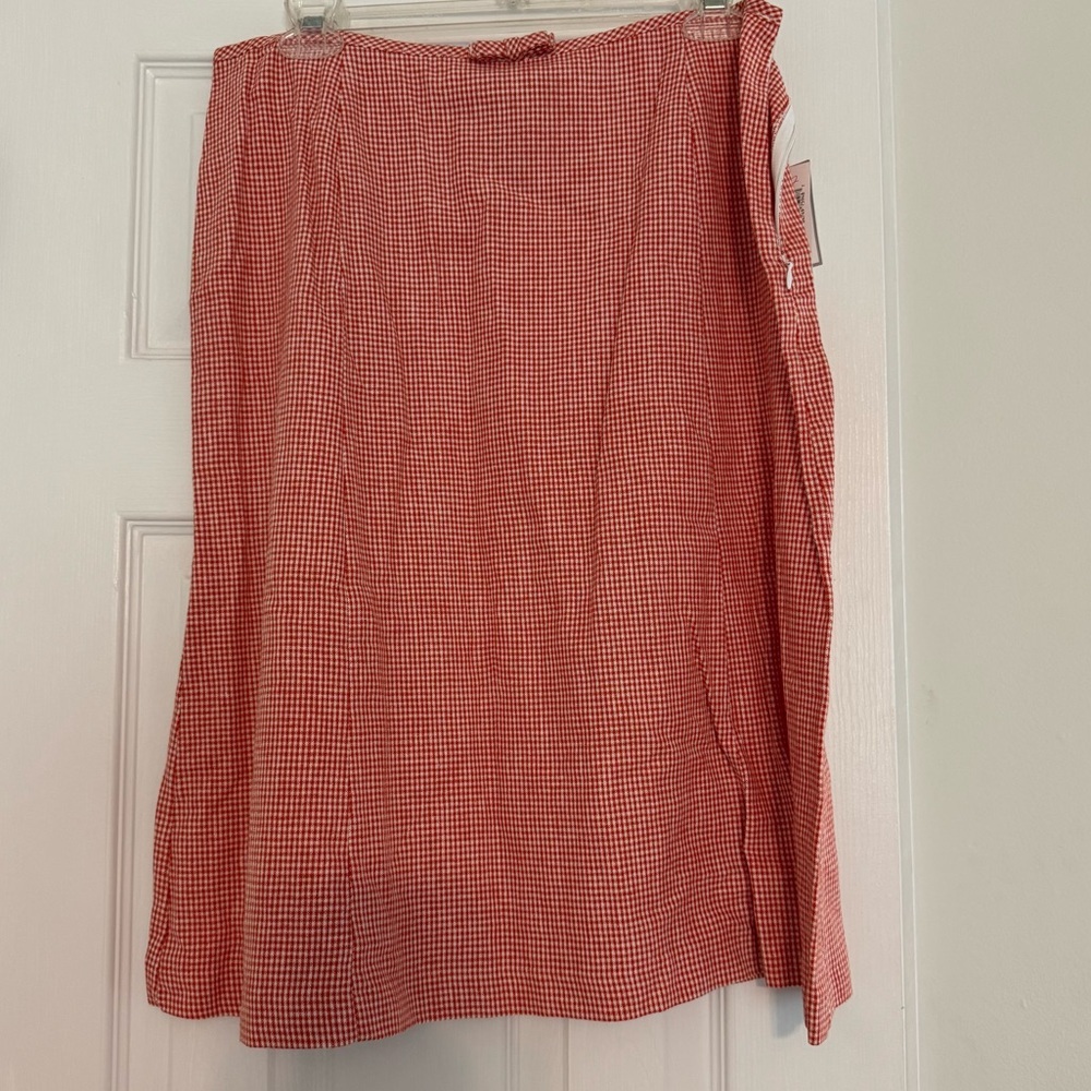 Sag Harbor‎ Red Checkered A-Line Skirt